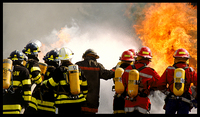<font size="-3">Fire Fighters, Fireman,Training,Rohm & Haas</font>